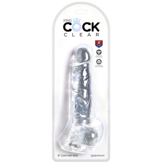 Фаллос King Cock Clear 8&quot;, Pipedream
